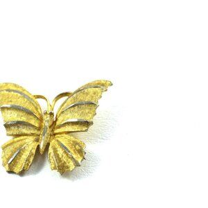 Vintage BSK Gold Tone Butterfly Brooch Pin